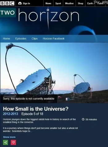 BBC地平线:宇宙何其小